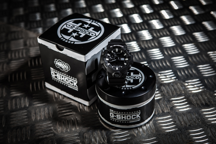 Casio G-Shock Eric Haze Collaboration Model GA-700EH-1AJR Men Digital Analog Dial Black Resin Strap Machtwatch