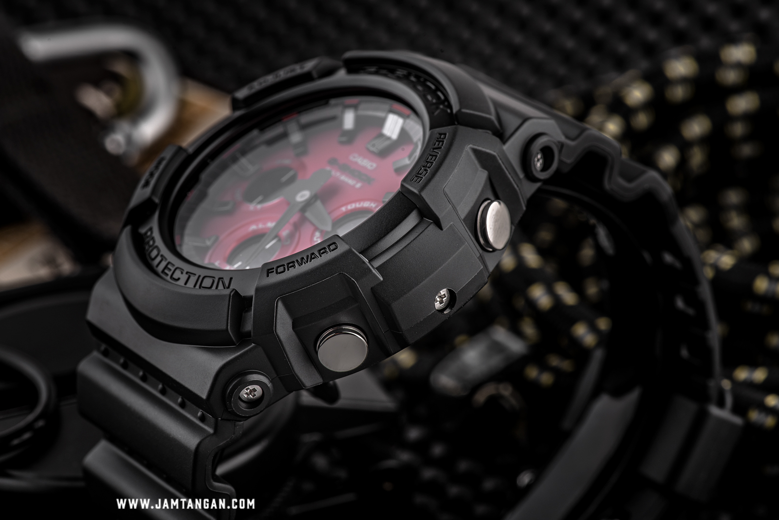 Casio G-Shock GAW-100AR-1AJF Adrenalin Red Digital Analog Dial Black Resin Strap Machtwatch