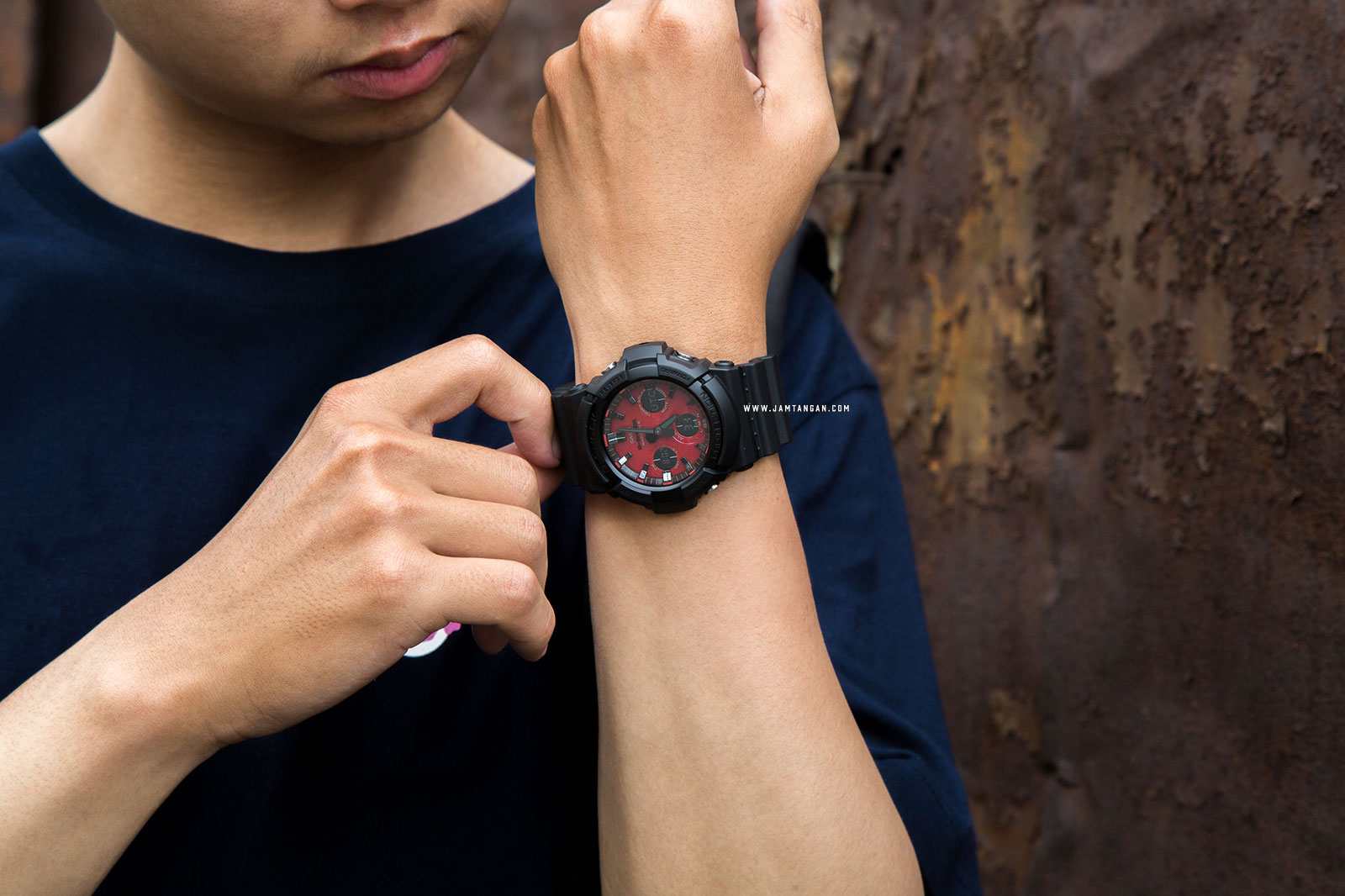 Casio G-Shock GAW-100AR-1AJF Adrenalin Red Digital Analog Dial Black Resin Strap Machtwatch