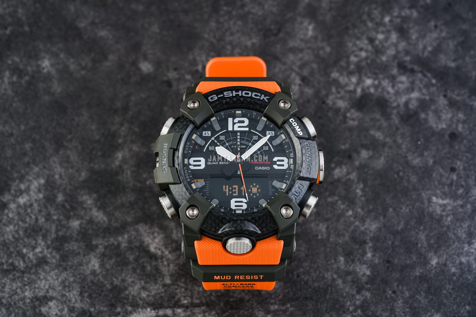 Casio G-Shock GG-B100-1A9DR Mudmaster Digital Analog Dial Orange Resin  Strap | Jamtangan.com