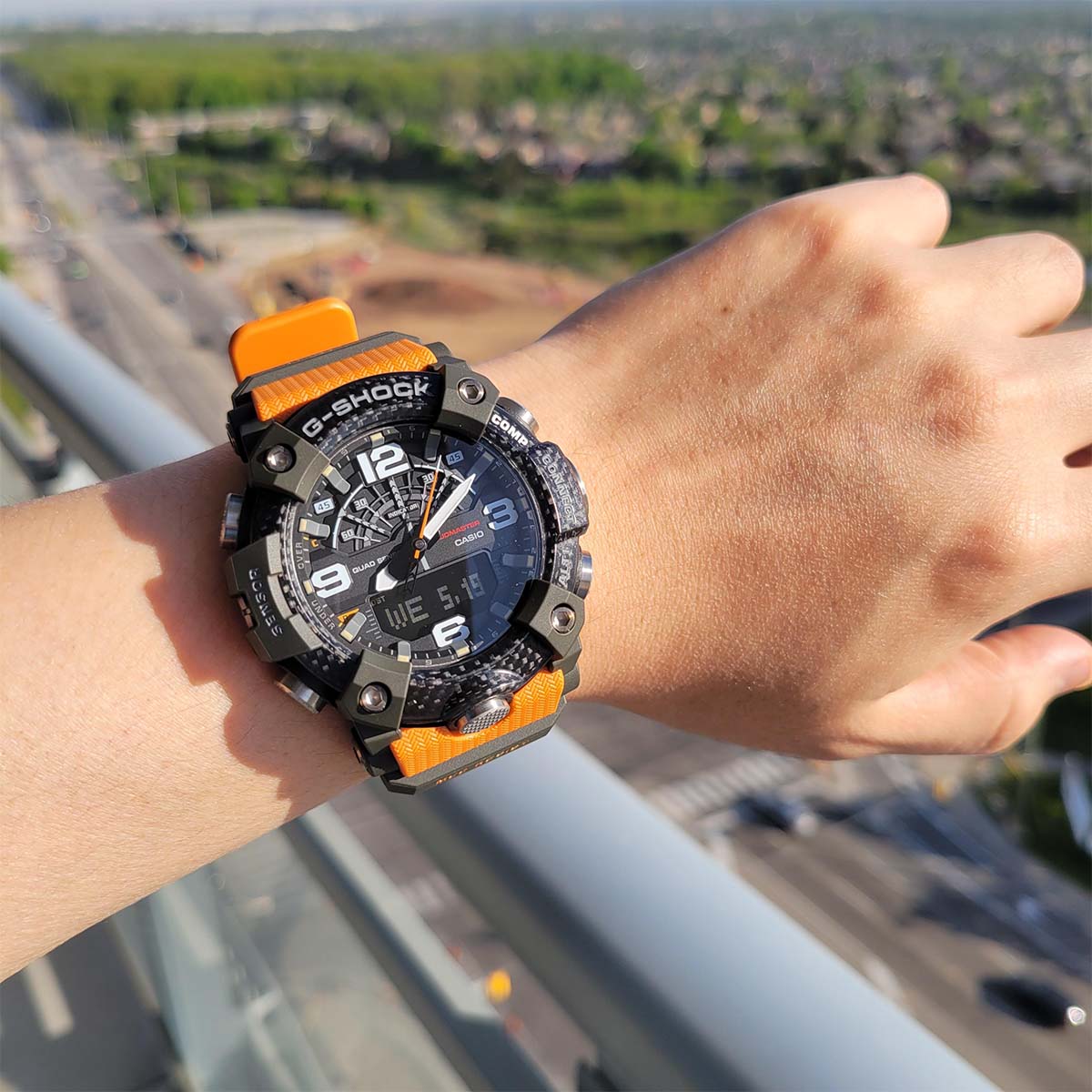 Casio G-Shock GG-B100-1A9JF Mudmaster Digital Analog Dial Orange Resin Strap Machtwatch