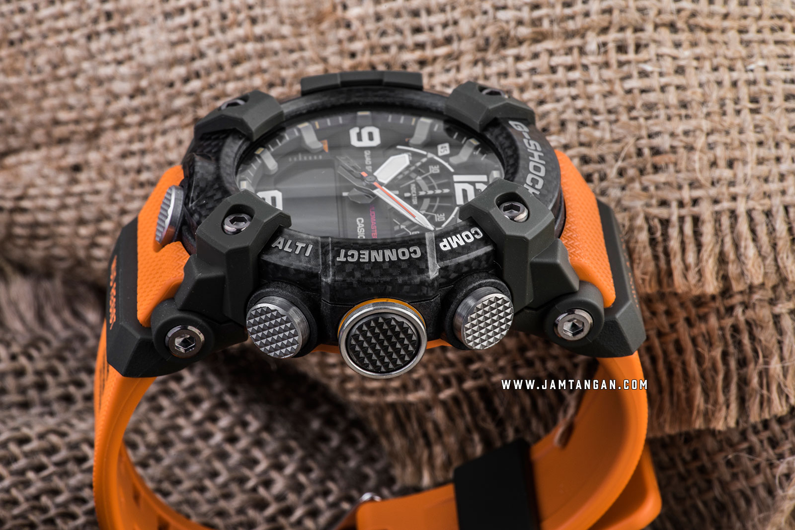 Casio G-Shock GG-B100-1A9JF Mudmaster Digital Analog Dial Orange Resin Strap Machtwatch