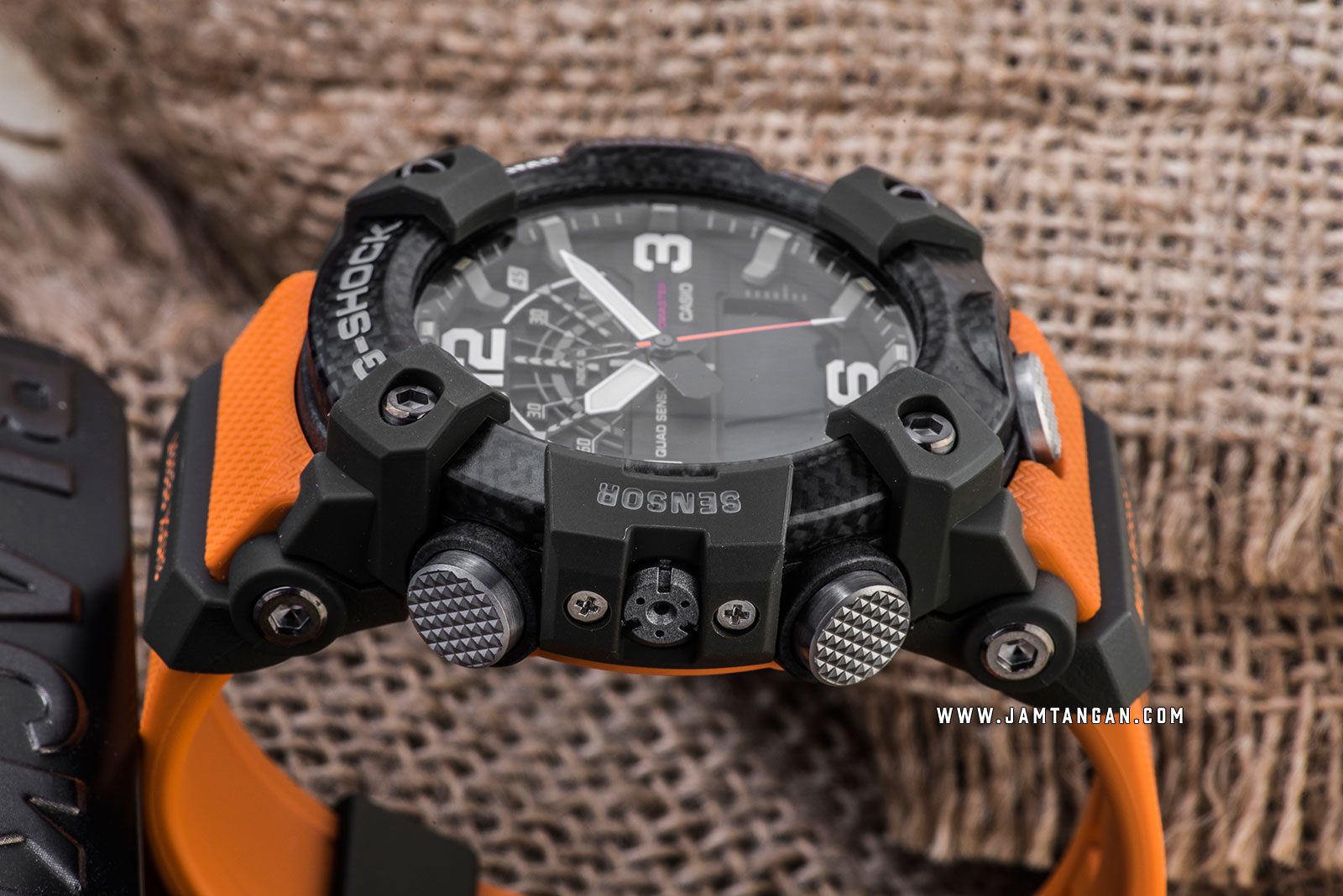 Casio G-Shock GG-B100-1A9JF Mudmaster Digital Analog Dial Orange Resin Strap Machtwatch