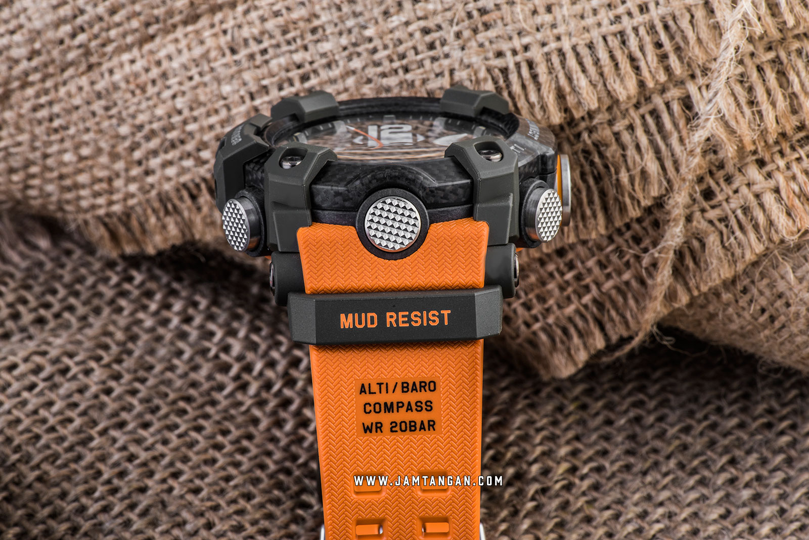 Casio G-Shock GG-B100-1A9JF Mudmaster Digital Analog Dial Orange Resin Strap Machtwatch