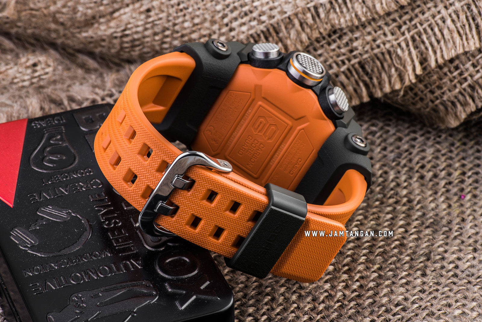Casio G-Shock GG-B100-1A9JF Mudmaster Digital Analog Dial Orange Resin Strap Machtwatch