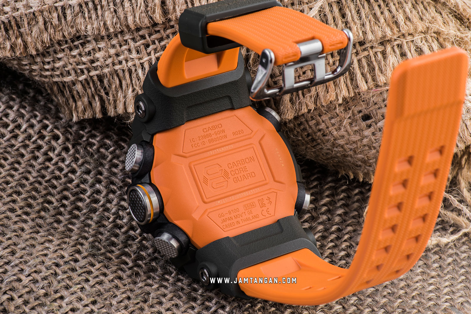 Casio G-Shock GG-B100-1A9JF Mudmaster Digital Analog Dial Orange Resin Strap Machtwatch