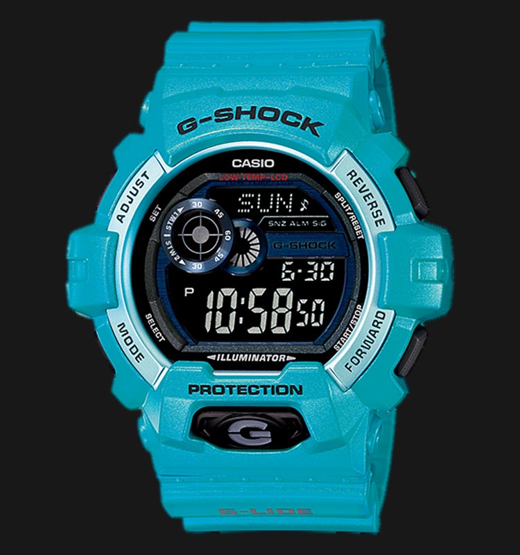 Casio G-Shock GLS-8900-2DR Black Digital Dial Blue Resin Strap |  Jamtangan.com