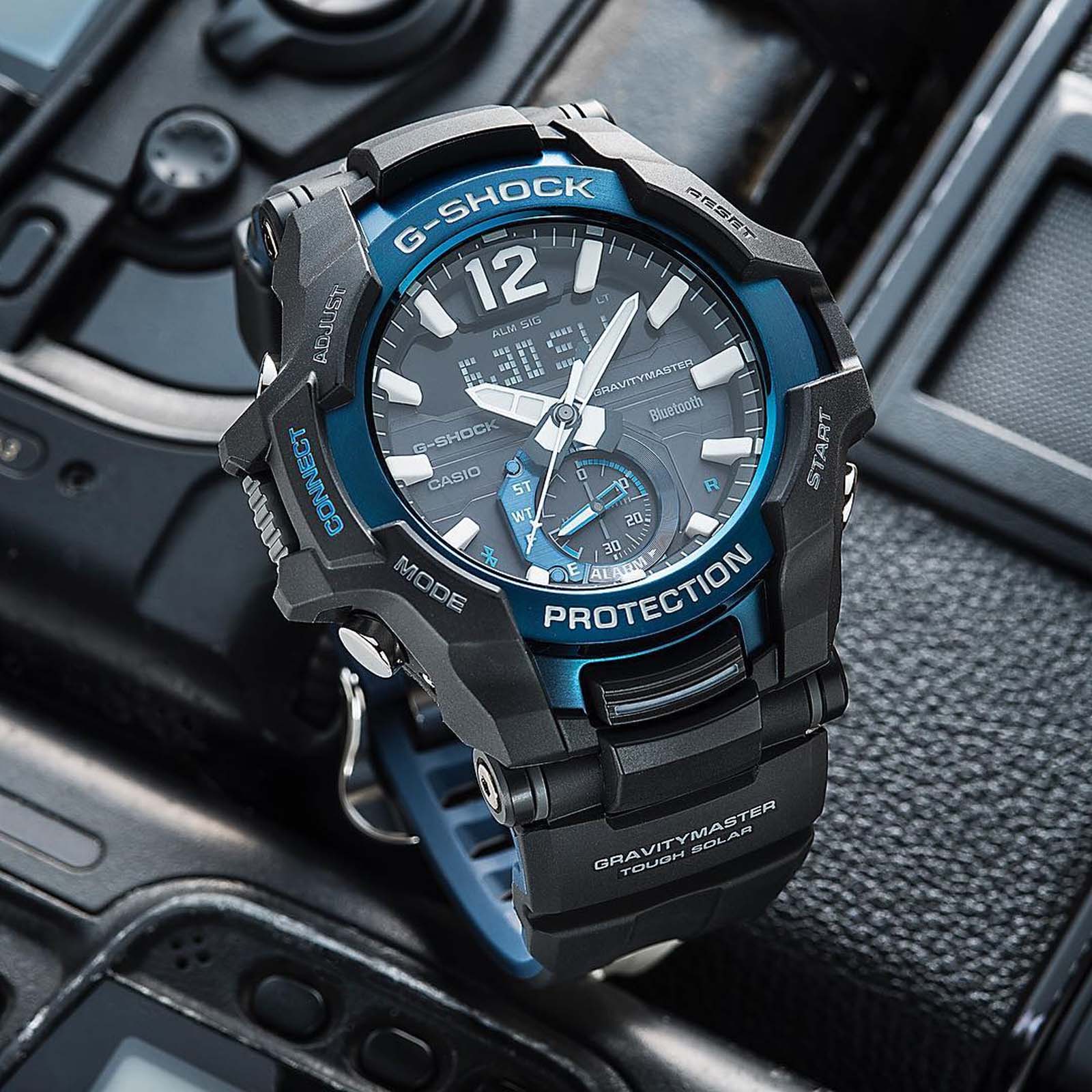 Casio G-Shock Gravitymaster GR-B100-1A2DR Digital Analog Dial Dual Color Resin Strap Machtwatch