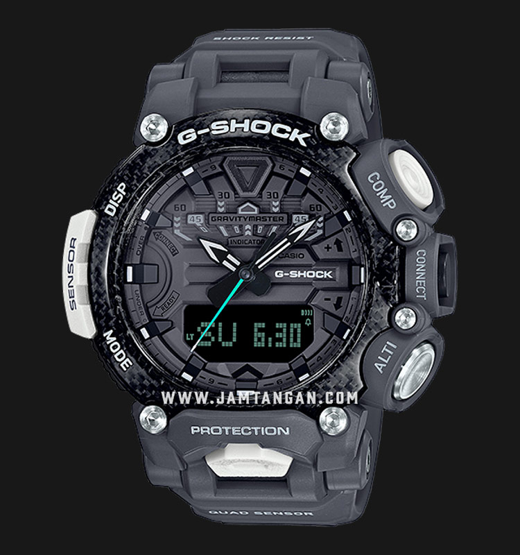 Casio G-Shock Gravitymaster X RAF GR-B200RAF-8AJR Carbon Core Guard Digital  Analog Dial Grey Resin | Jamtangan.com