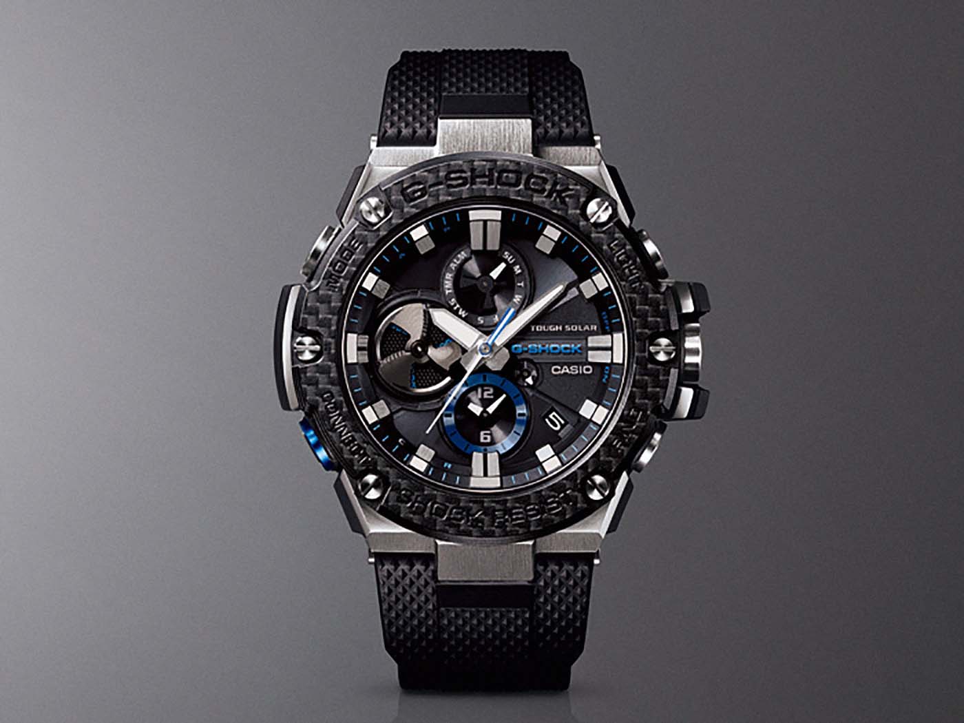 Casio G-Shock G-Steel GST-B100XA-1AJF Men Black Dial Black Resin Strap |  Jamtangan.com