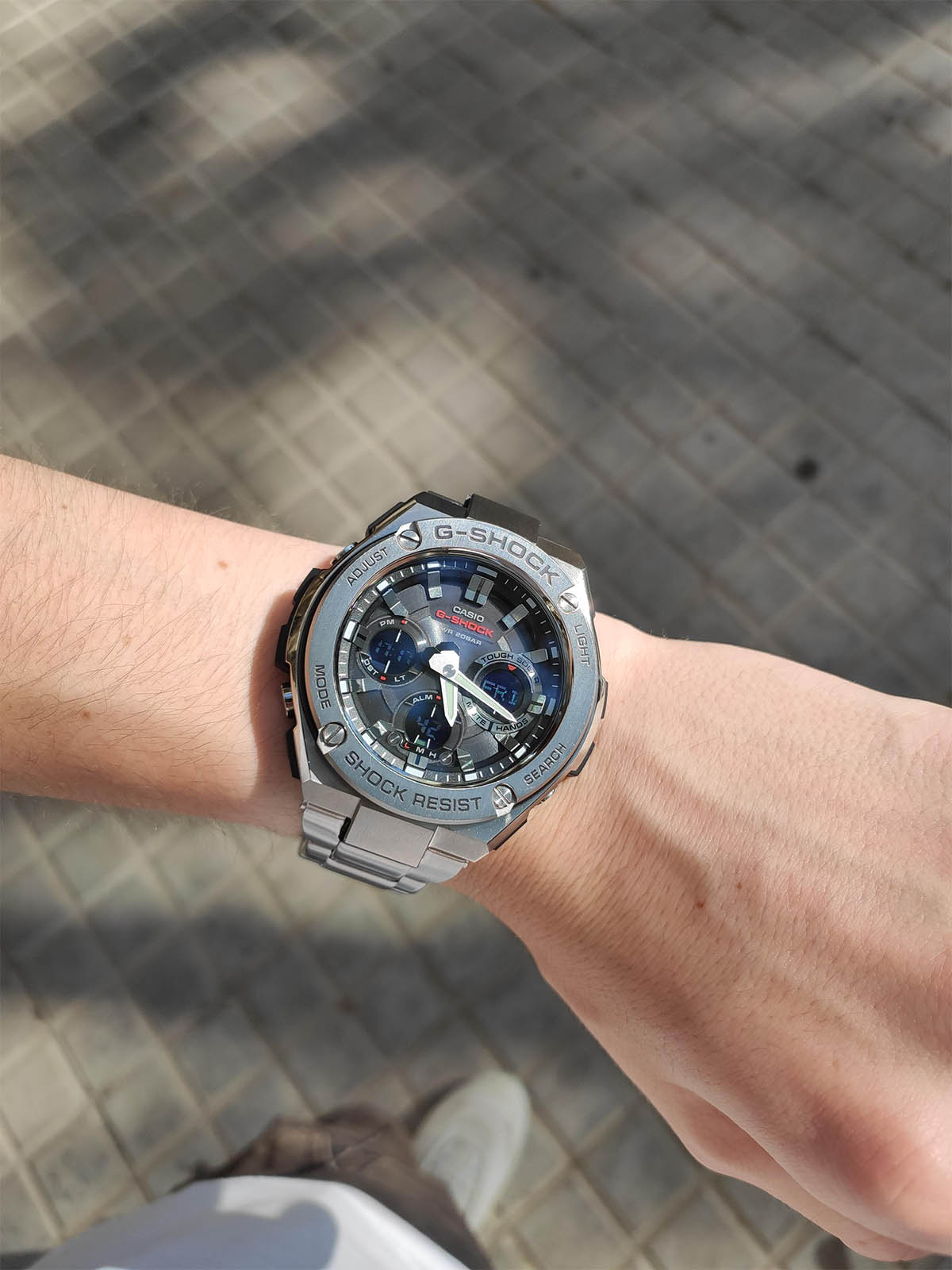 Casio G-Shock GST-S110D-1ADR Tough Solar Stainless Steel Band 200M Machtwatch