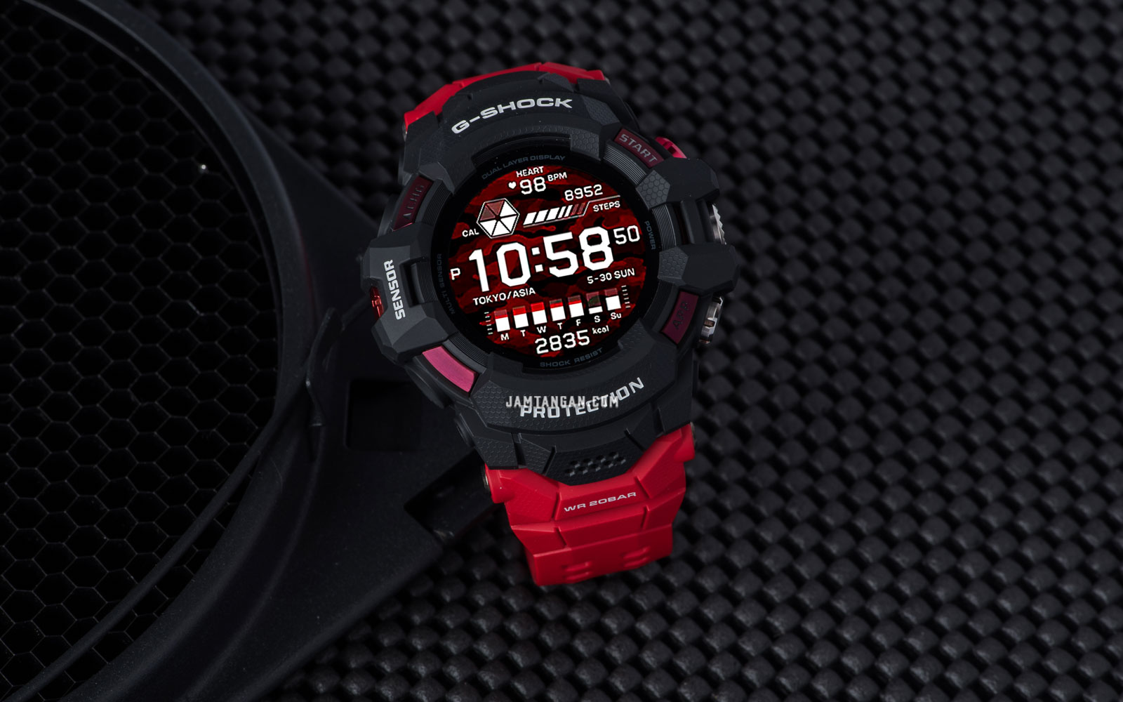 Casio Gshock GSquad Pro GSWH10001A4DR Smartwatch Black Digital Dial Black Resin Band