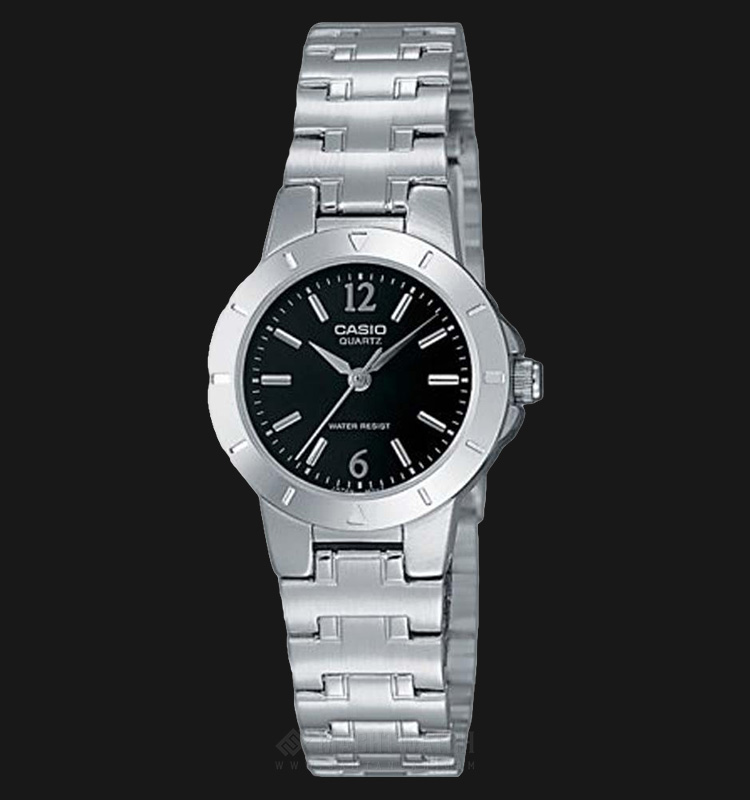 Casio General LTP1177A1ADF Ladies Black Dial Stainless Steel Strap