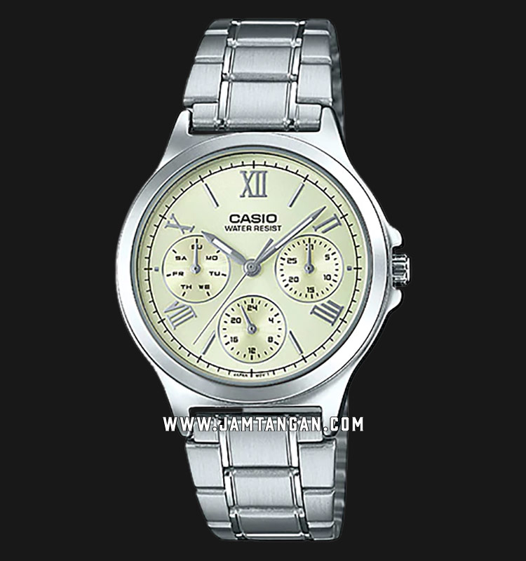 Casio LTP-V300D-9A1UDF Analog Ladies Gold Dial Stainless