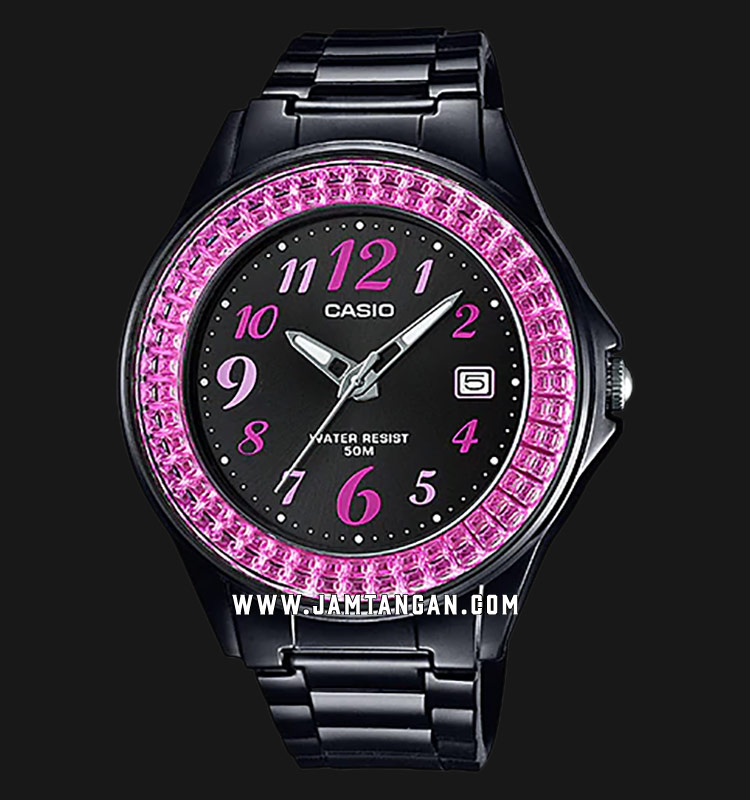 Casio LX-500H-1BVDF Ladies Analog Black Dial Black Resin Strap |  Jamtangan.com