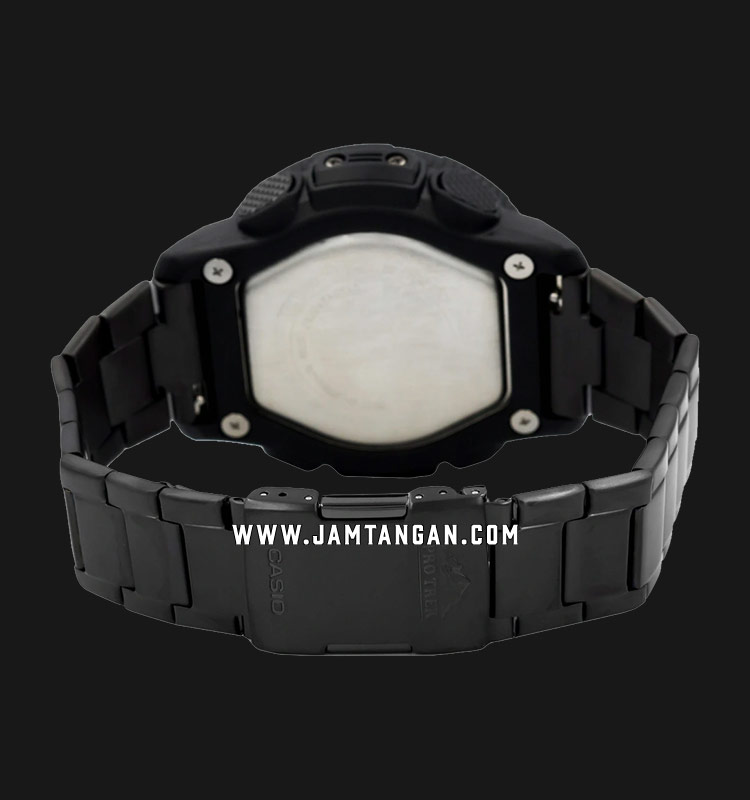 Casio Pro Trek PRT-B50YT-1DR Black Digital Analog Dial Black Titanium Strap | Jamtangan.com