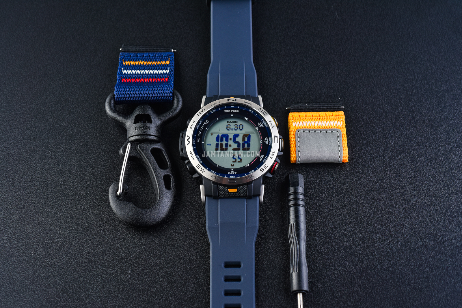 Casio Pro Trek PRW-30AE-2DR Tough Solar Digital Dial Blue Resin Strap |  Jamtangan.com