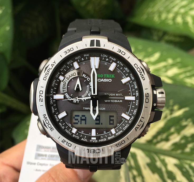 Casio Protrek PRW-6000-1DR Tough Solar Black Digital Analog Dial Black  Resin Strap | Jamtangan.com