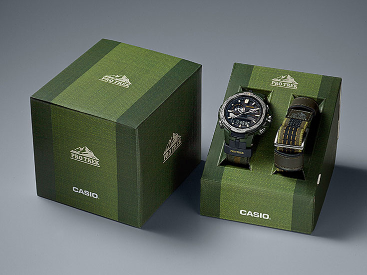 Casio Pro Trek PRW-6000SG-3DR Tough Solar Black Digital Analog Dial Green Cloth Strap Machtwatch