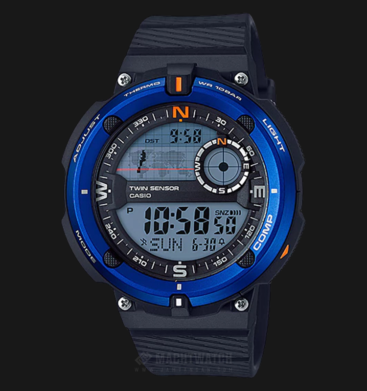 Casio Standard SGW-600H-2ADR Men Digital Display Dial Black Resin Strap |  Jamtangan.com