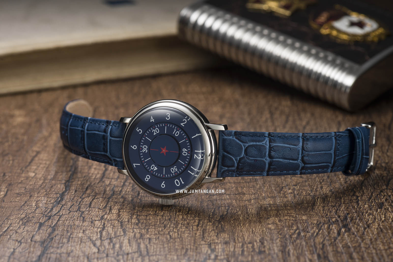 CCCP Aleksandrov CP-7042-02 Automatic Blue Dial Blue Leather Strap Machtwatch