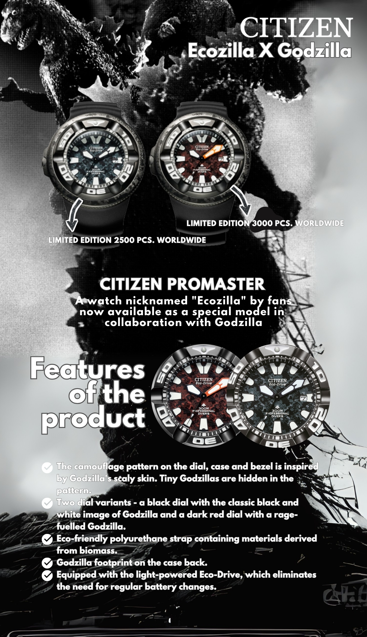 CITIZEN Eco-Drive ブラック 時計 アニ散歩特別編☆シチズン】シン・アテッサンポ！ ブラック