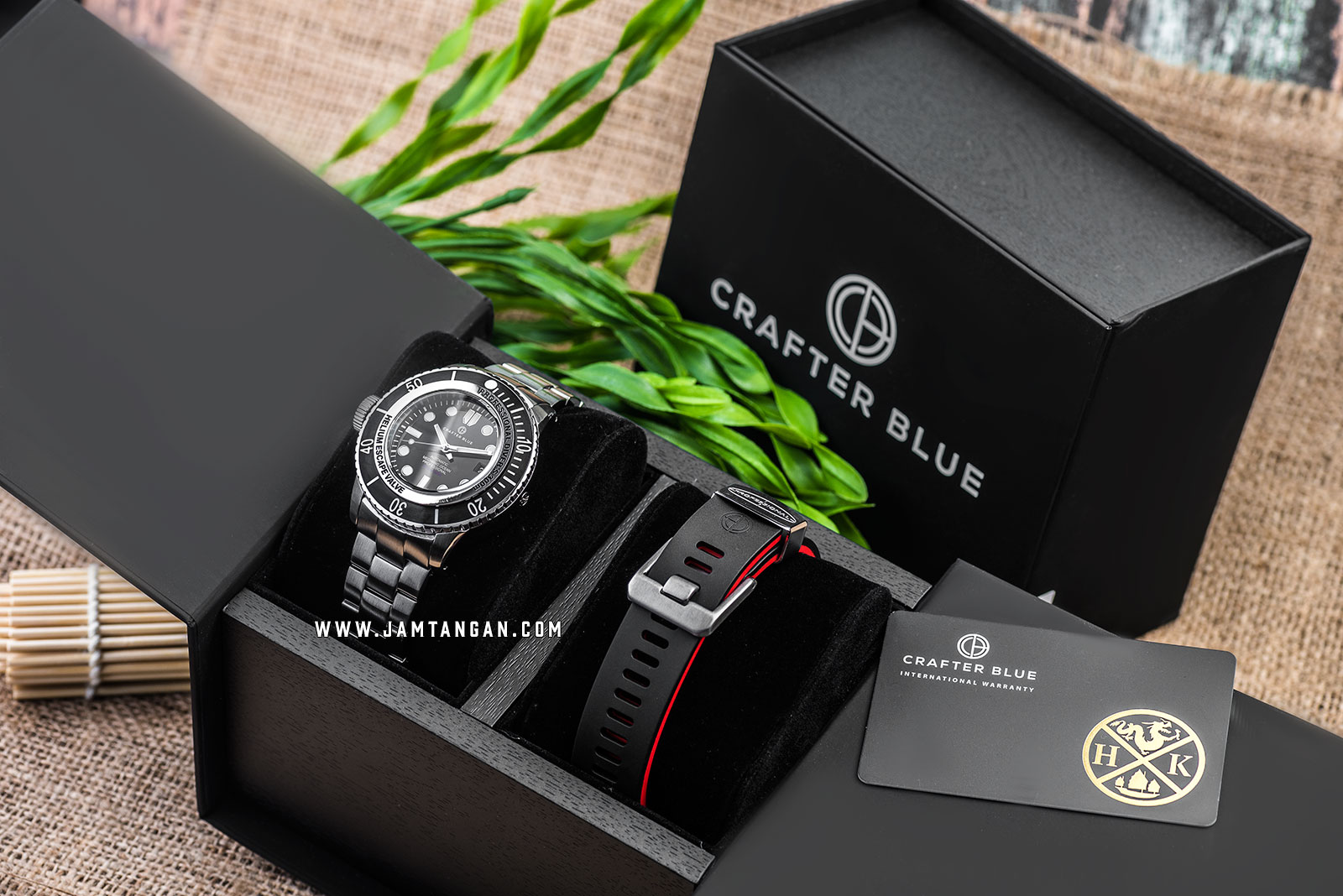 Crafter Blue MOSS001.B.RB Mechanic Ocean 45MM Men Black Dial Stainless Steel Strap Machtwatch