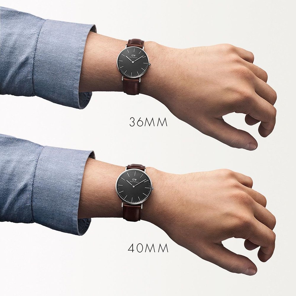 Daniel Wellington DW00100130 Classic St Mawes 40mm Black Dial Brown Leather Strap Machtwatch