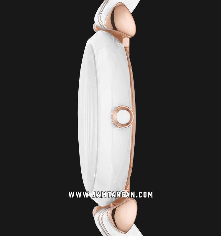 Emporio Armani AR70004 Ladies White Mother Of Pearl Dial White Ceramic  Strap | Jamtangan.com