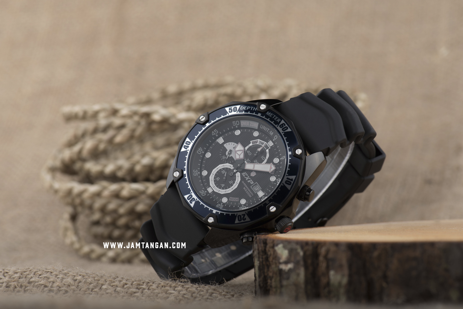 Expedition E 3007 MC RIPBA Chronograph Man Black Dial Black Resin Strap Machtwatch