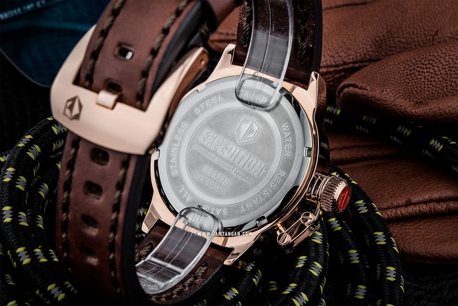 Expedition E 6339 BF LRGSL Ladies White Dial Brown Leather Strap Machtwatch