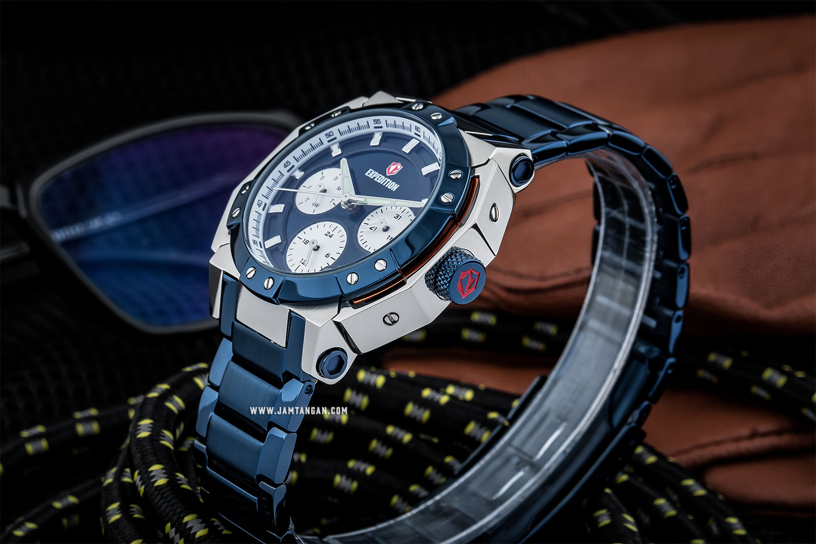 Expedition E 6385 BF BTUBU Ladies Blue Dial Blue Stainless Steel Machtwatch