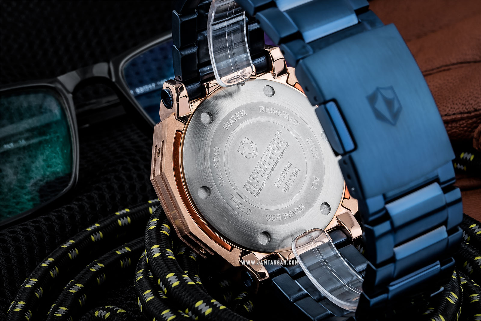 Expedition E 6385 MC BURBU Chronograph Man Blue Dial Blue Stainless Steel Machtwatch