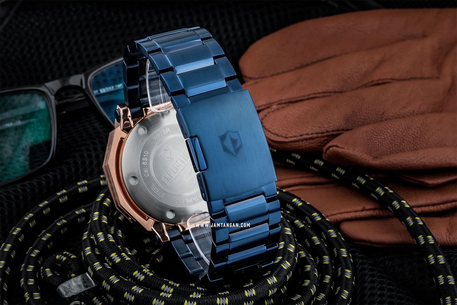 Expedition E 6385 MC BURBU Chronograph Man Blue Dial Blue Stainless Steel Machtwatch