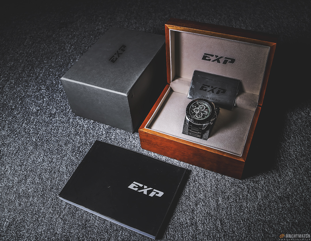 Expedition Altimeter E 6739 MC BTBBA Man Chronograph Black Dial Stainless Steel Machtwatch