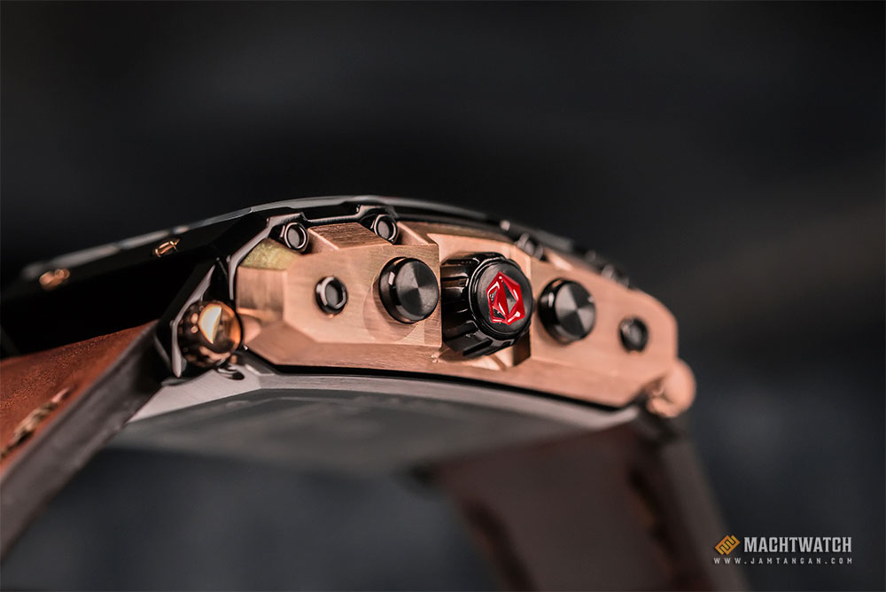 Expedition E 6757 MC LBRBA Chronograph Men Black Dial Brown Leather Strap Machtwatch