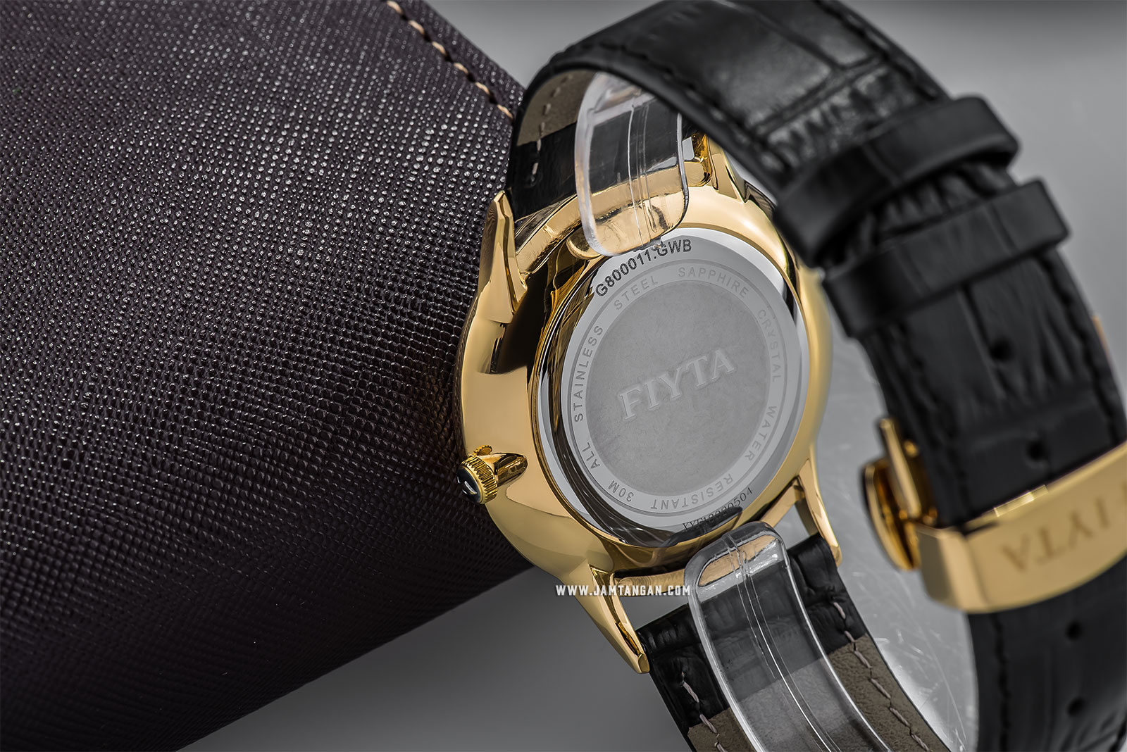 FIYTA G800011.GWB Joyart Roslice Man Crystal Silver Dial Black Leather Strap Machtwatch