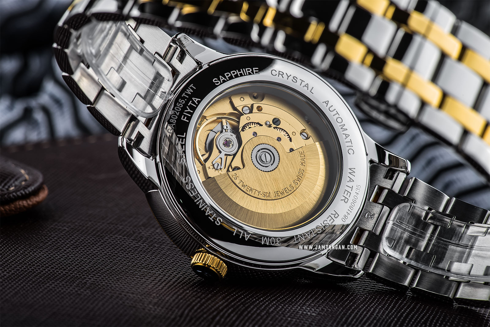 FIYTA GA802055.TWT Classic Automatic Man Silver Dial Dual Tone Stainless Steel Machtwatch