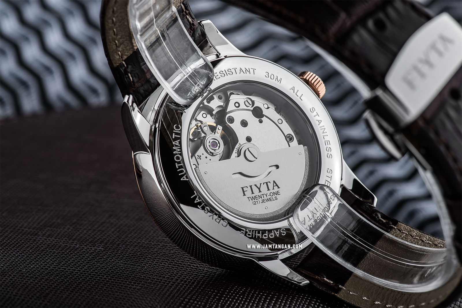 FIYTA GA802058.MWK Classic Automatic Man Silver Dial Brown Leather Strap Machtwatch