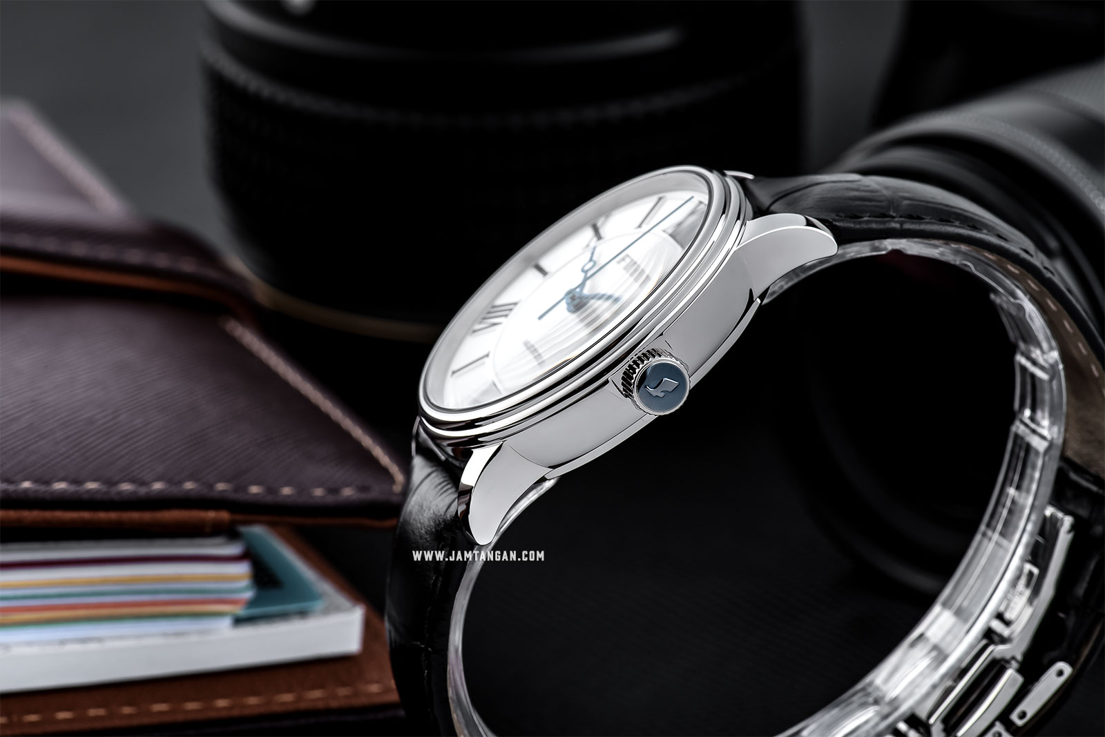 FIYTA GA802059.WWB Classic Automatic Man Crystal White Dial Black Leather Strap Machtwatch