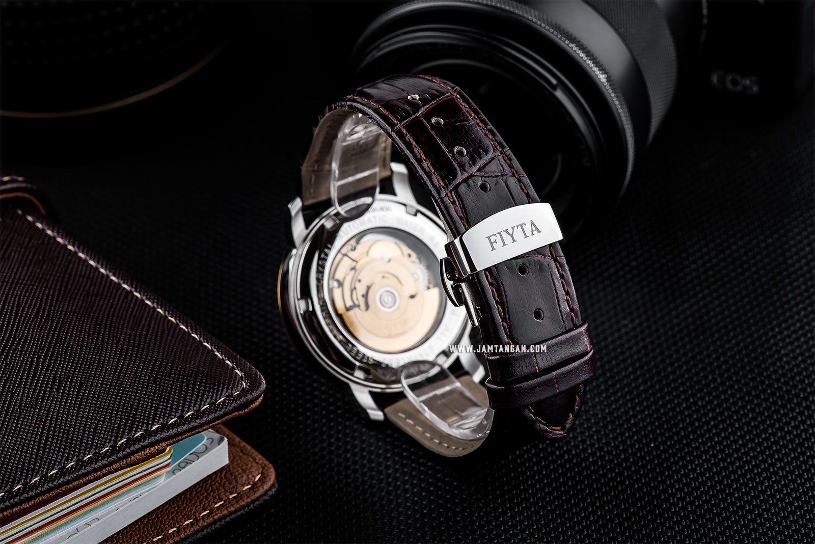 FIYTA GA8518.MWR Classic Automatic Man White Dial Brown Leather Strap Machtwatch