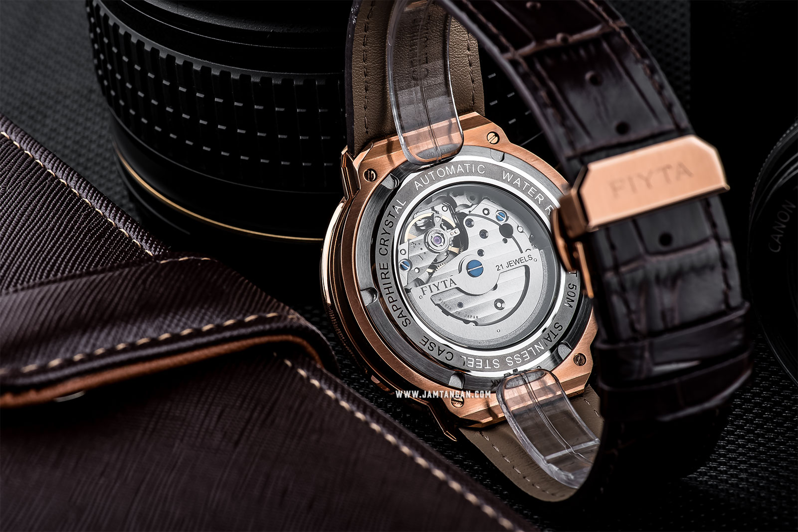 FIYTA GA852001.PKK Power Reserve Automatic Man Brown Dial Brown Leather Strap Machtwatch