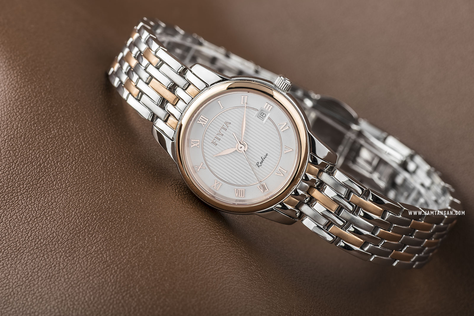 FIYTA L272.MWM Joyart Ladies White Dial Dual Tone Stainless Steel Machtwatch