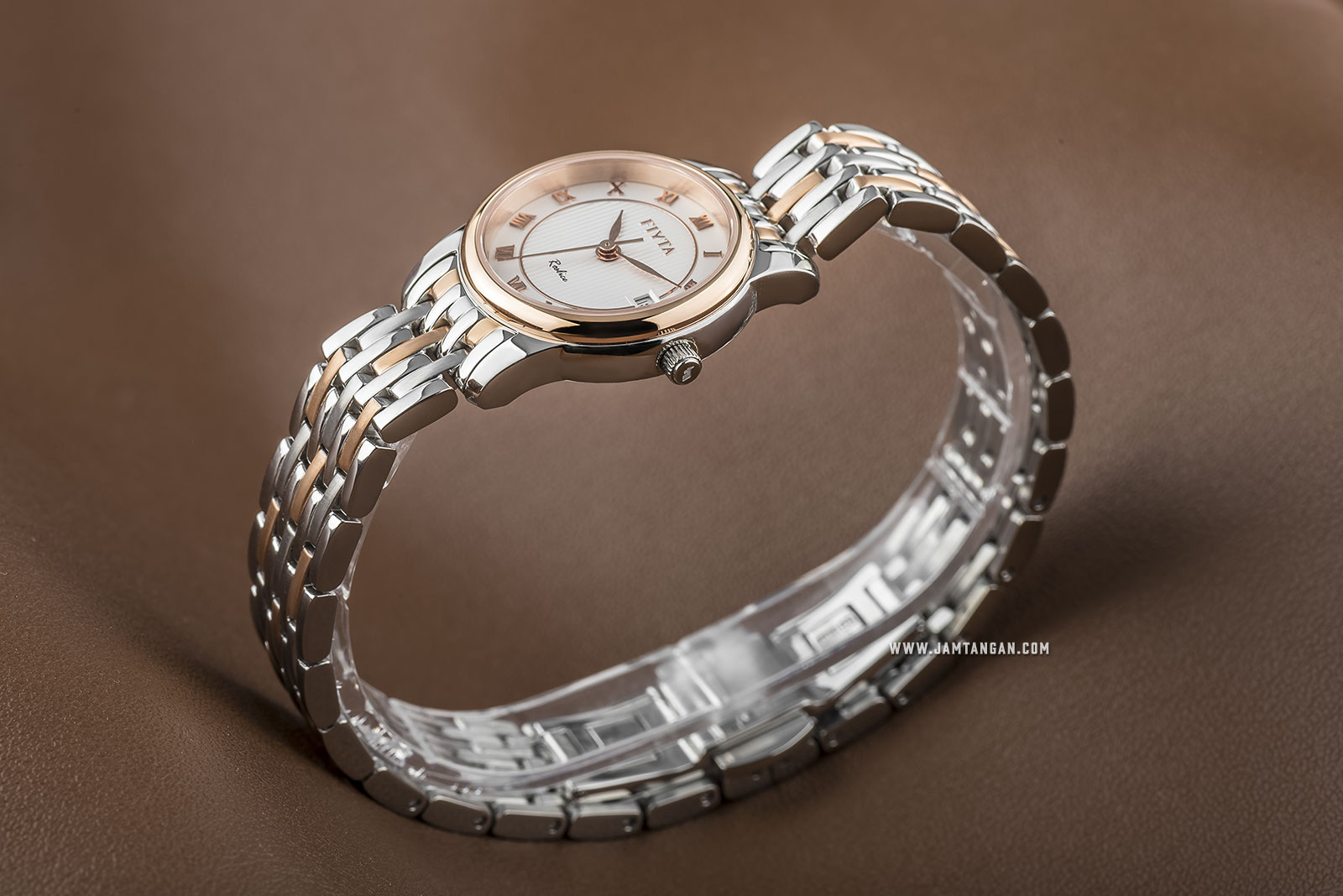 FIYTA L272.MWM Joyart Ladies White Dial Dual Tone Stainless Steel Machtwatch