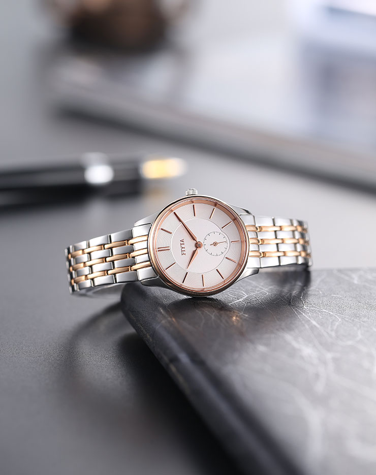 FIYTA Ladies Joyart Dual Tone Stainless Steel L298.MWM Machtwatch