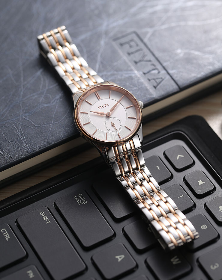 FIYTA Ladies Joyart Dual Tone Stainless Steel L298.MWM Machtwatch