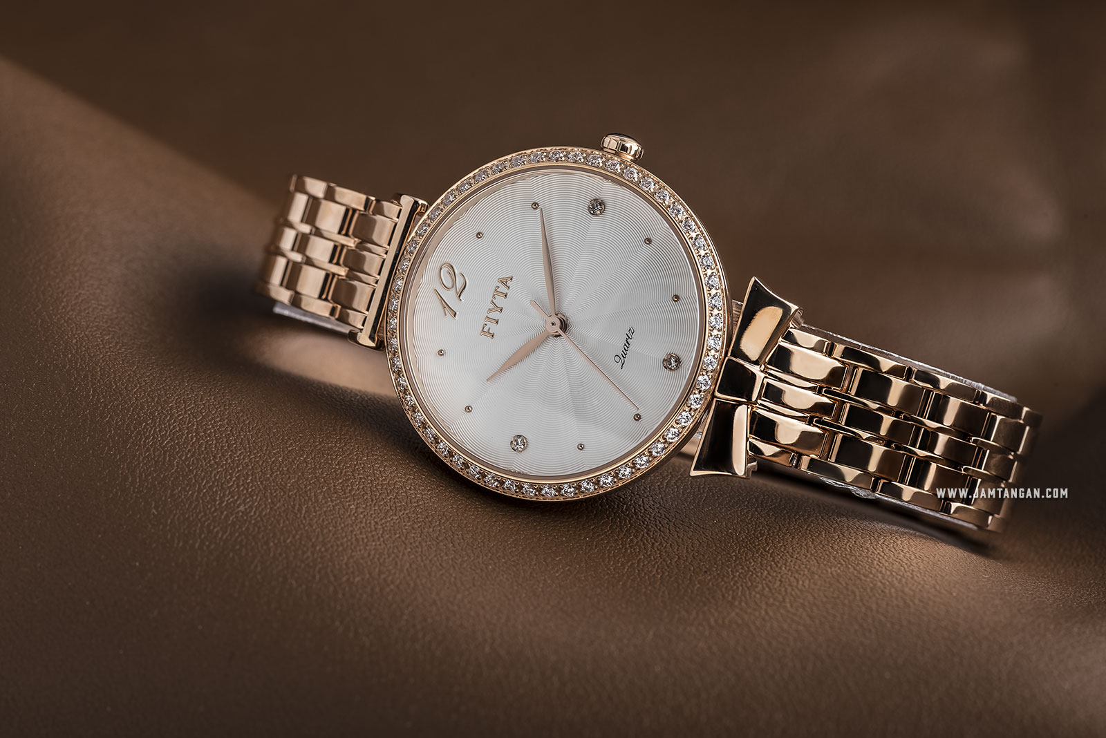 FIYTA L851000.PWPD Young+ Ladies White Dial Rose Gold Stainless Steel Machtwatch