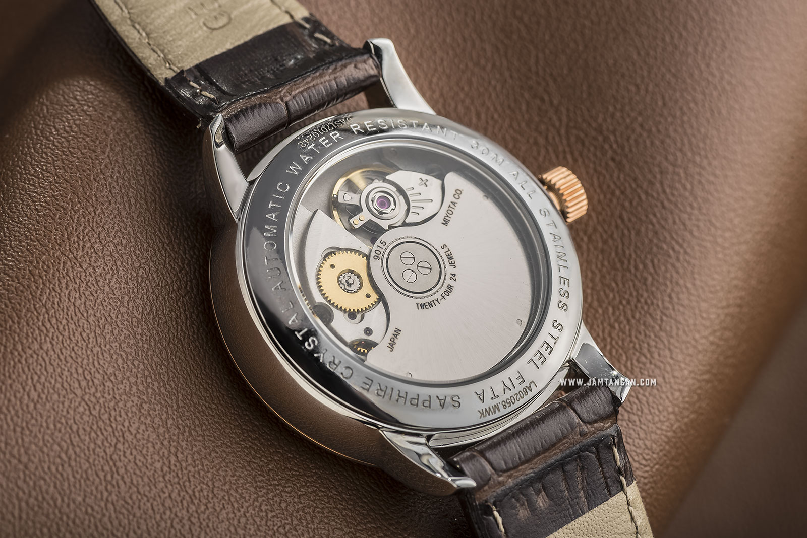 FIYTA LA802058.MWKD Classic Automatic Ladies Silver Dial Brown Leather Strap Machtwatch