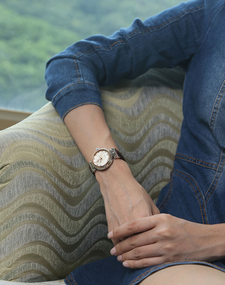 FIYTA Ladies Heartouching Automatic Watch Brown Leather Strap LA8402.MWR Machtwatch