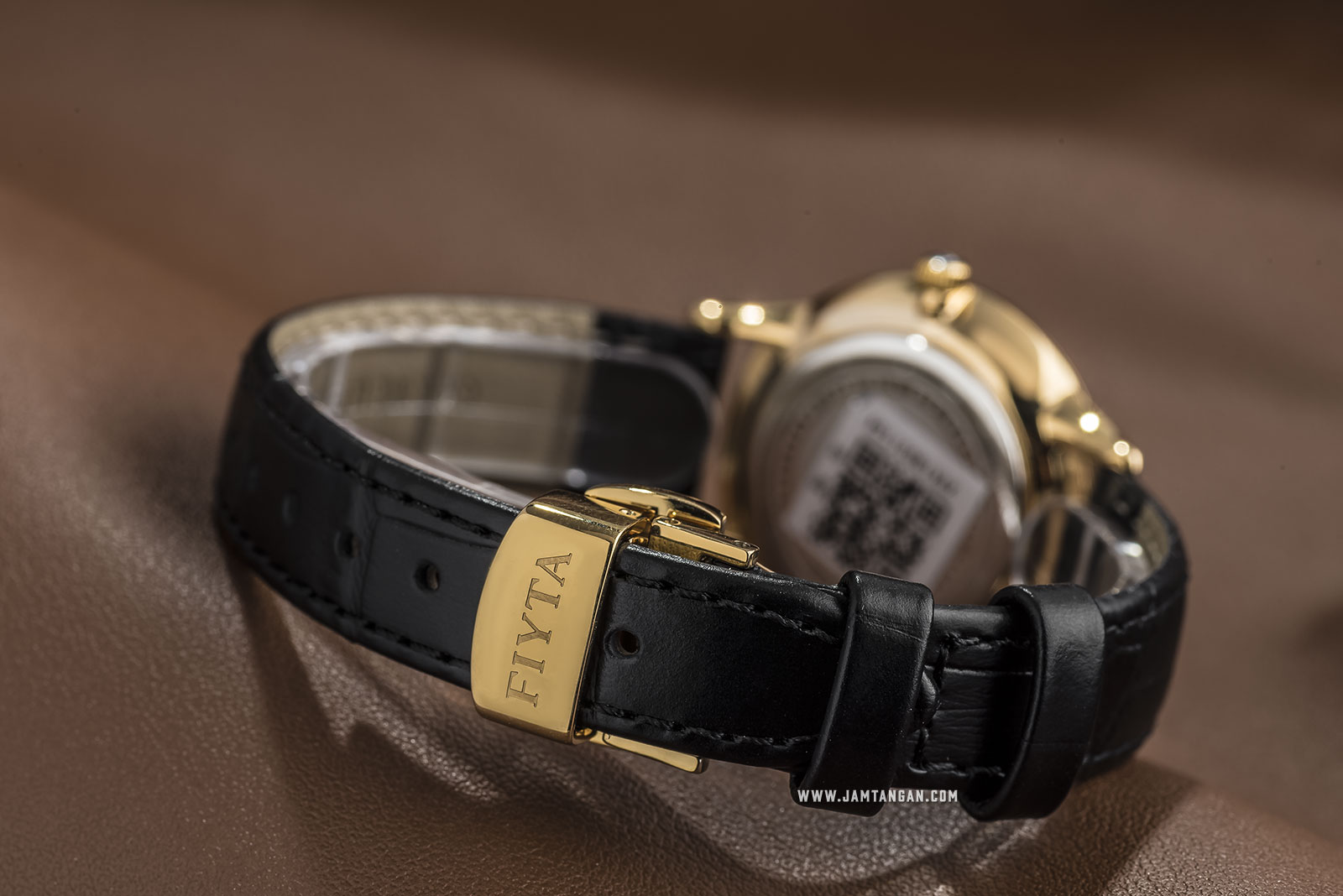 FIYTA M800011.GWB Joyart Ladies White Dial Black Leather Strap Machtwatch